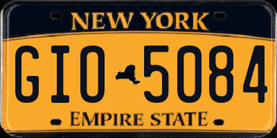 NY license plate GIO5084