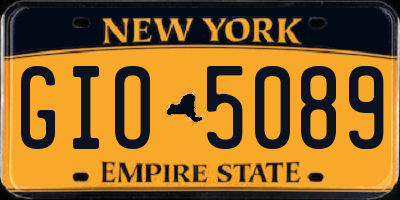 NY license plate GIO5089