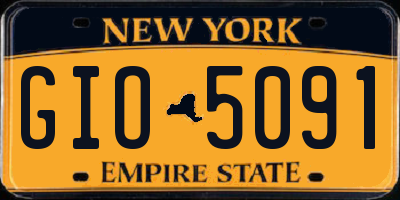 NY license plate GIO5091