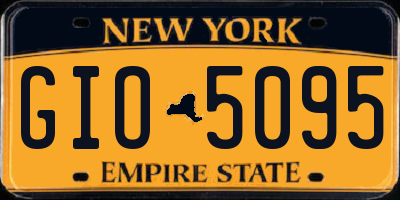 NY license plate GIO5095