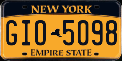 NY license plate GIO5098
