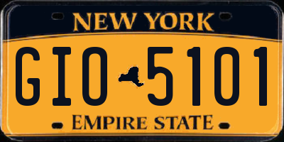 NY license plate GIO5101