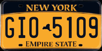NY license plate GIO5109