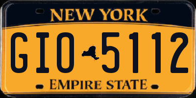 NY license plate GIO5112