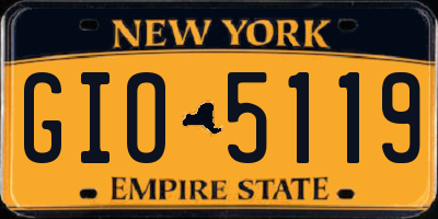 NY license plate GIO5119