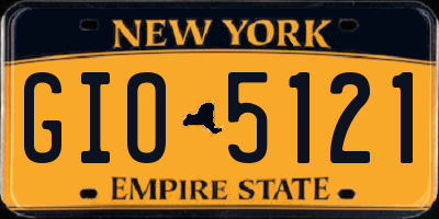 NY license plate GIO5121