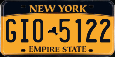 NY license plate GIO5122