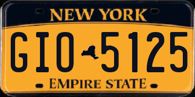 NY license plate GIO5125
