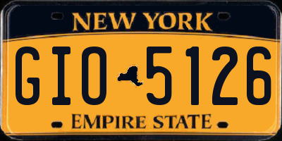 NY license plate GIO5126