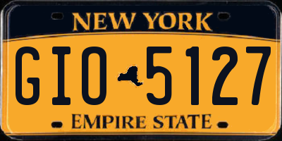 NY license plate GIO5127
