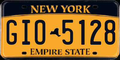 NY license plate GIO5128