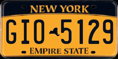 NY license plate GIO5129