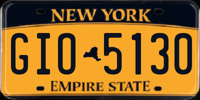 NY license plate GIO5130