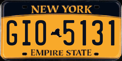 NY license plate GIO5131