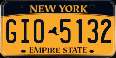 NY license plate GIO5132