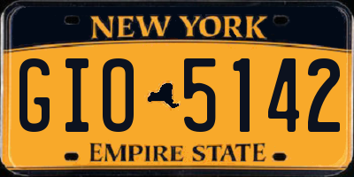 NY license plate GIO5142