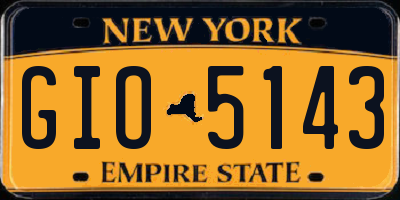 NY license plate GIO5143