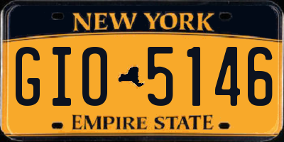 NY license plate GIO5146