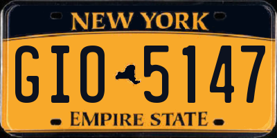 NY license plate GIO5147