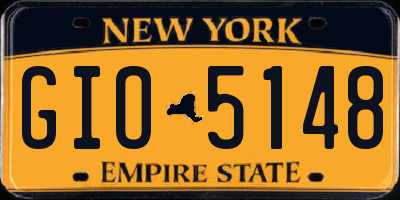 NY license plate GIO5148