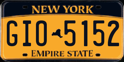 NY license plate GIO5152