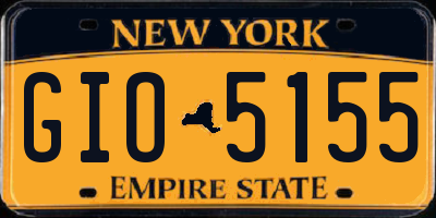 NY license plate GIO5155