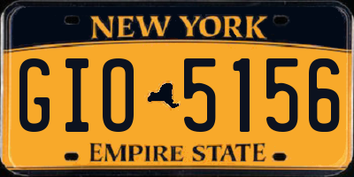 NY license plate GIO5156