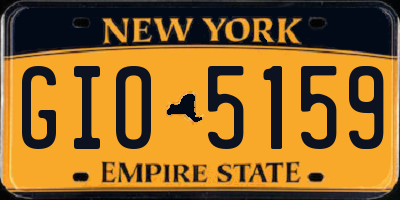 NY license plate GIO5159