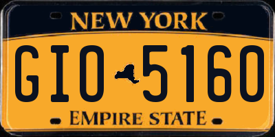 NY license plate GIO5160