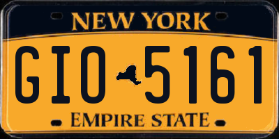 NY license plate GIO5161