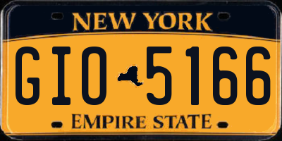 NY license plate GIO5166