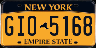 NY license plate GIO5168