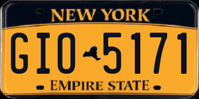NY license plate GIO5171