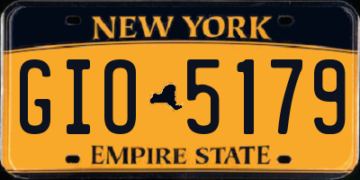 NY license plate GIO5179