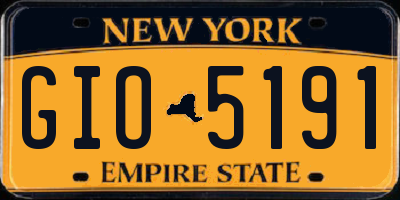 NY license plate GIO5191