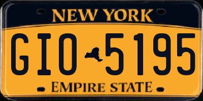 NY license plate GIO5195
