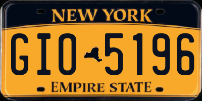 NY license plate GIO5196