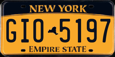 NY license plate GIO5197