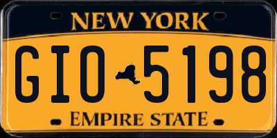 NY license plate GIO5198
