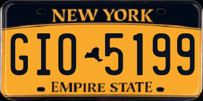 NY license plate GIO5199