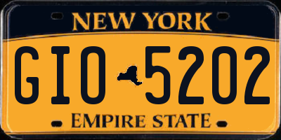 NY license plate GIO5202
