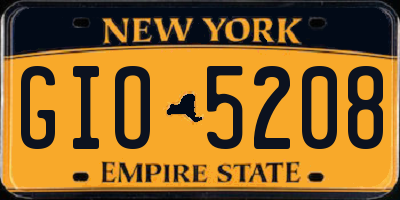 NY license plate GIO5208