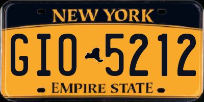 NY license plate GIO5212