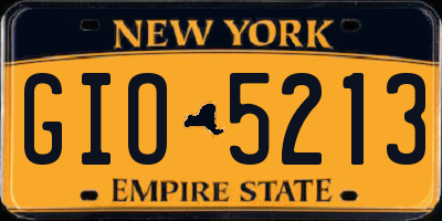 NY license plate GIO5213