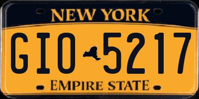 NY license plate GIO5217