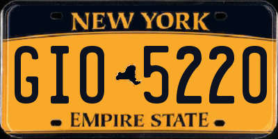 NY license plate GIO5220