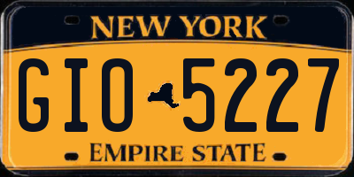 NY license plate GIO5227