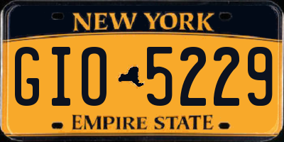 NY license plate GIO5229