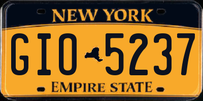NY license plate GIO5237