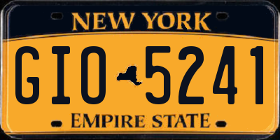 NY license plate GIO5241